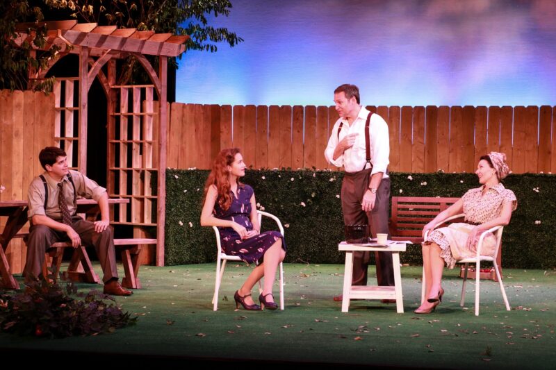 Drama students performing on stage