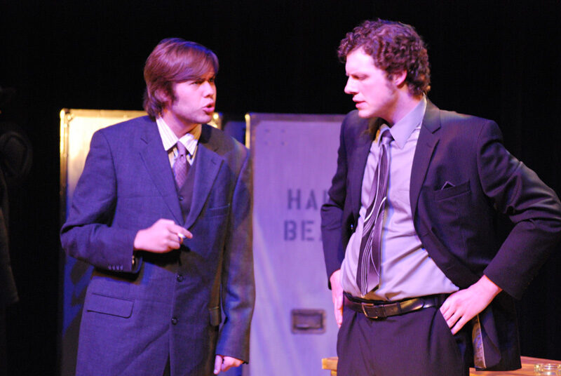 Drama students on stage performing