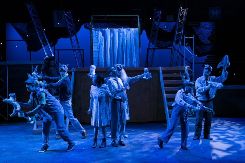 Students performing Bat Boy