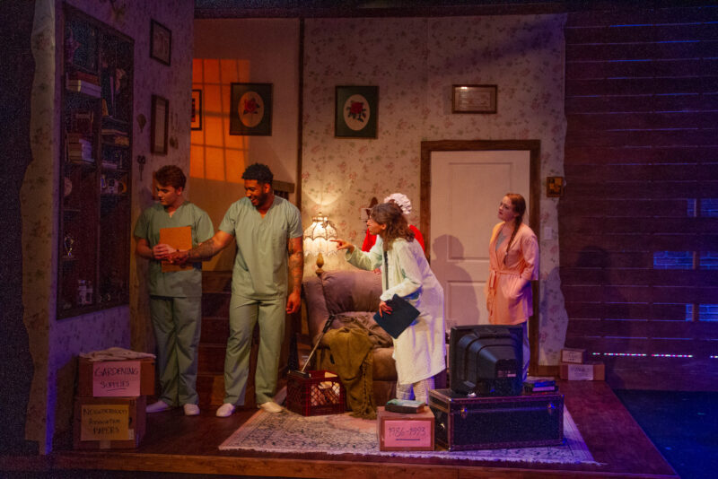 Drama students performing on stage