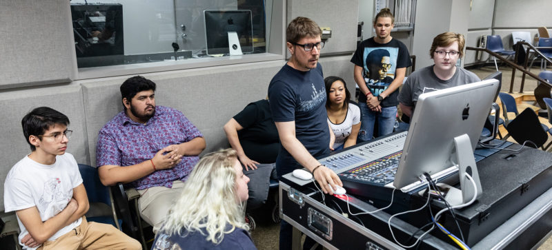 MBPT students participating in a Live Sound class