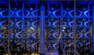 ACC logos on the exterior wall of the Highland Campus