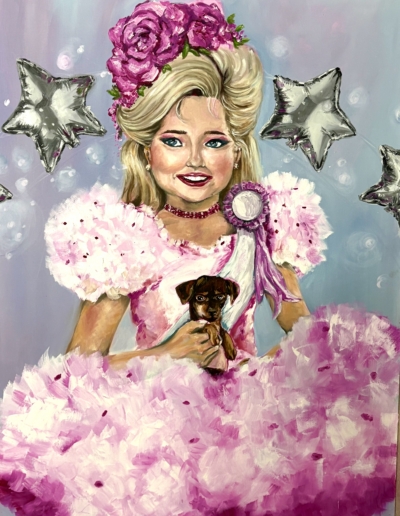 Tatjana Yasmin, A Trip To The Groomers, 2025, oil on canvas, 48 x 36 in.