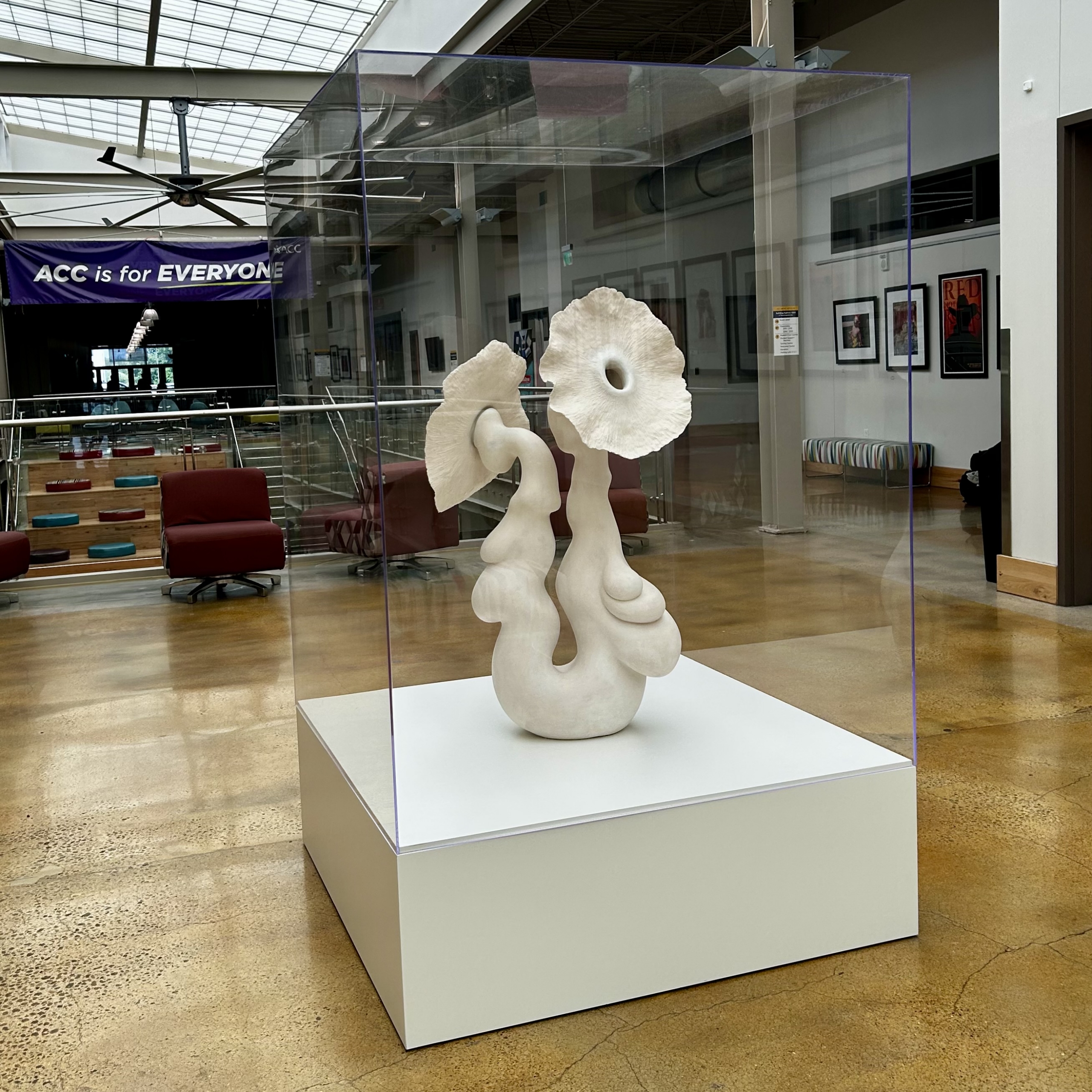 Image of artwork from the Permanent Collection on display in the ACC Highland campus Academic Mainstreet atrium, upstairs in building 1000.